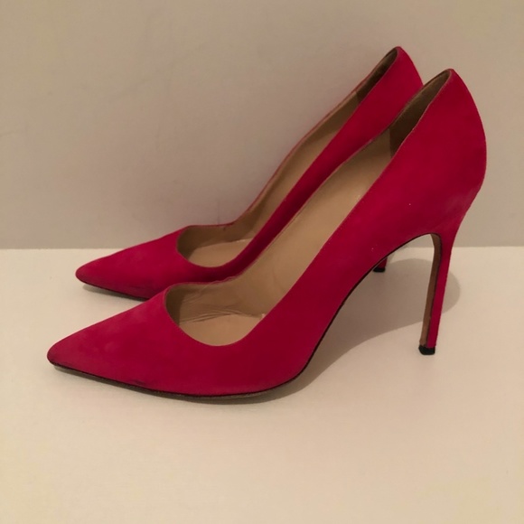 Manolo Blahnik BB Pumps Suede Pink - Picture 2 of 4